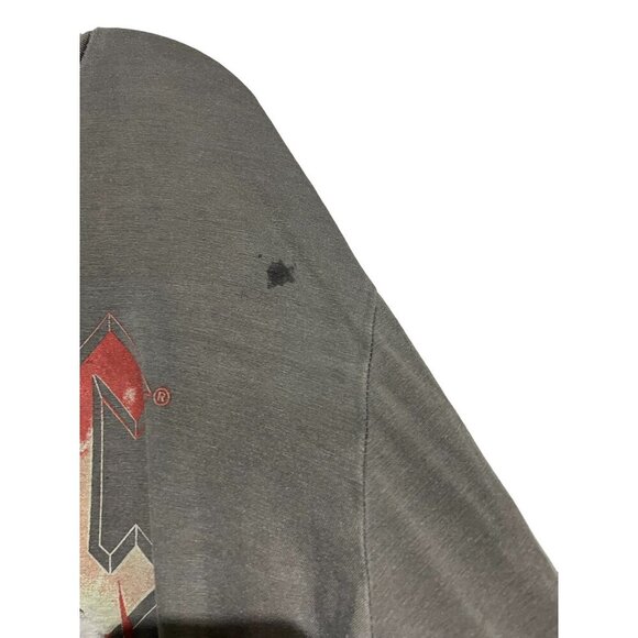 AC/DC Graphic Long-Sleeve Band Tee Rock Music Flame Design Gray L - Picture 5 of 7